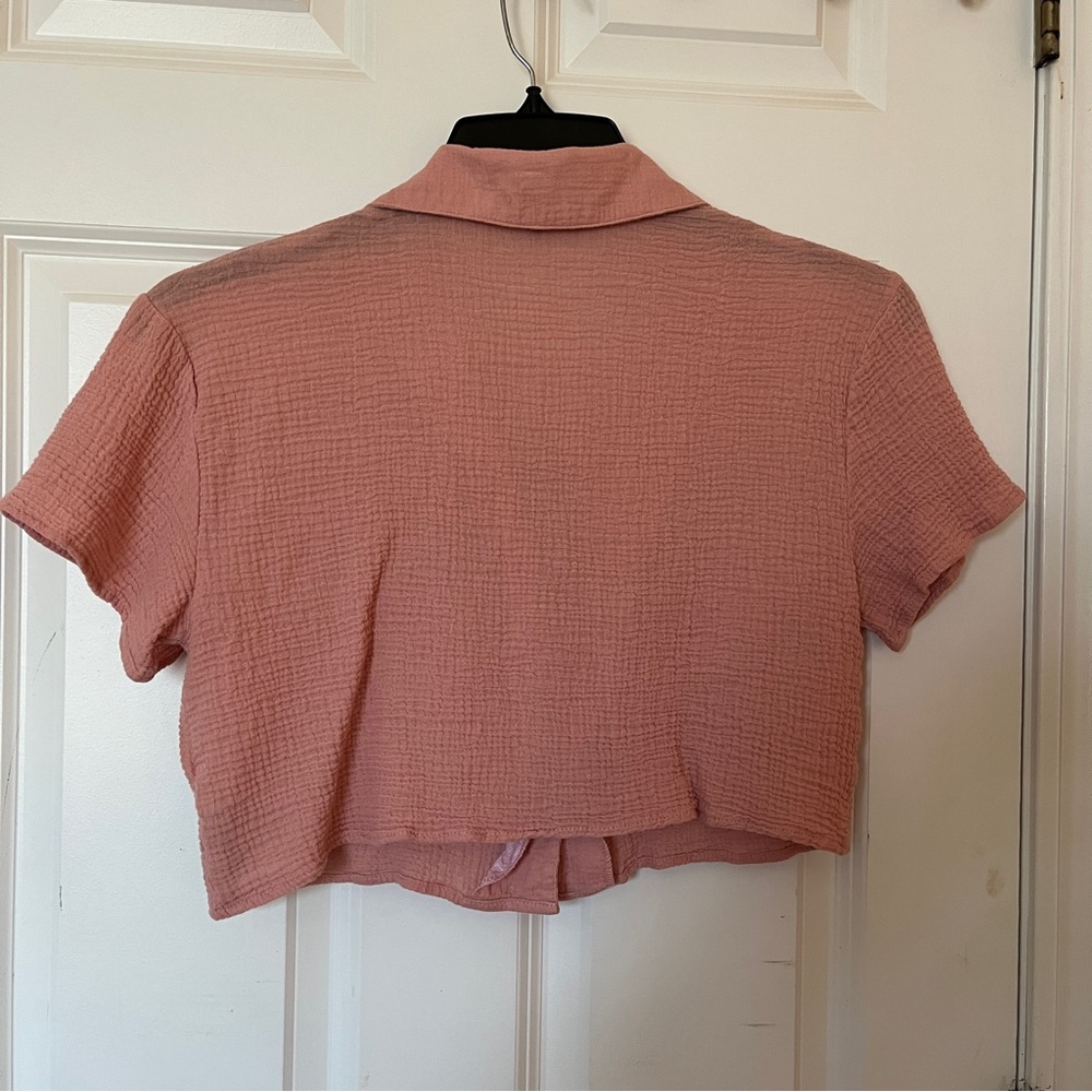 Pink Button Up Top - Picture 5 of 8